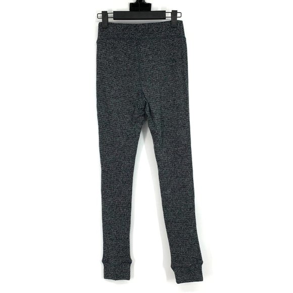 Aerie Leggings Black Gray Lounge Pull On Waffle Knit High Rise - Picture 9 of 13